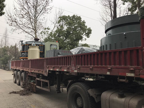 （老客戶）鵝卵石破碎一台雙金圓錐破碎機搞定，湖南益陽200噸